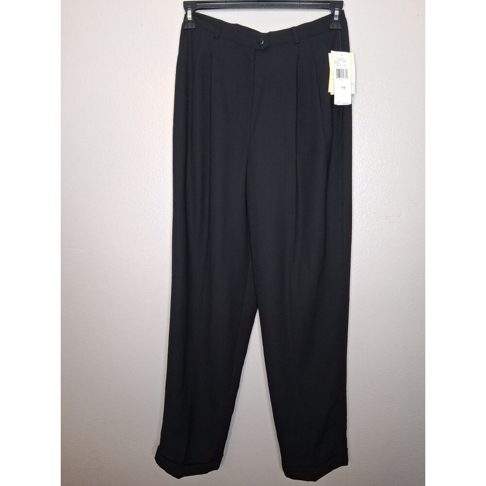 Vintage Ralph Lauren Wool Black Pleated Dress Pants Business Career Women’s 10